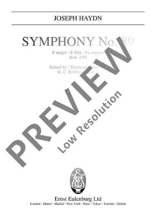 Symphony No. 89 F major Hob. I: 89 海頓 交響曲 大調 總譜 歐伊倫堡版 | 小雅音樂 Hsiaoya Music