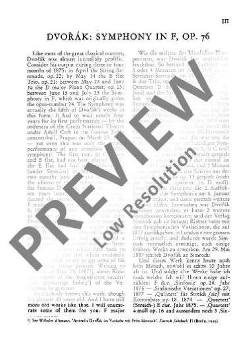 Symphony No. 5 F major op. 76 B 54 (früher Nr. 3) 德弗札克 交響曲 大調 總譜 歐伊倫堡版 | 小雅音樂 Hsiaoya Music