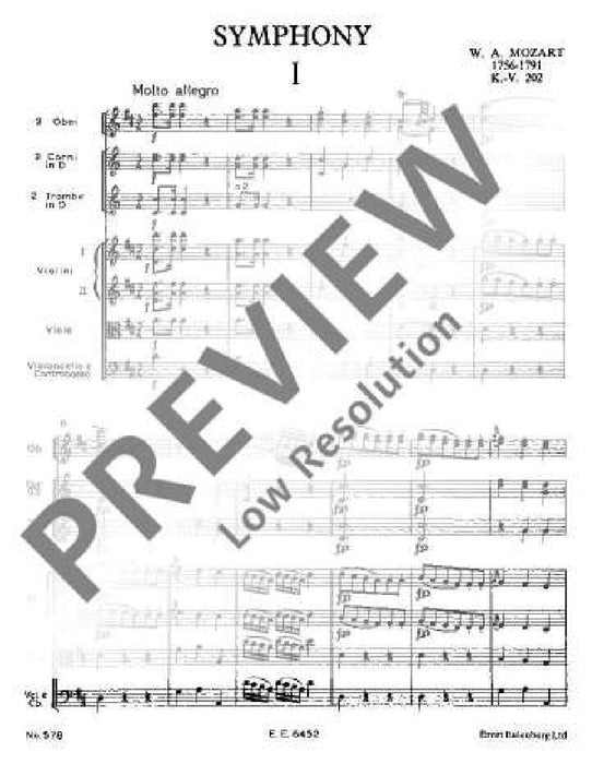 Symphony No. 30 D major KV 202 莫札特 交響曲 大調 總譜 歐伊倫堡版 | 小雅音樂 Hsiaoya Music