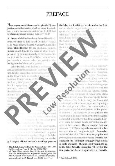 Vodník - The Watersprite op. 107 B 195 Symphonic Poem after K. Jaromir Erben 德弗札克 交響詩 總譜 歐伊倫堡版 | 小雅音樂 Hsiaoya Music