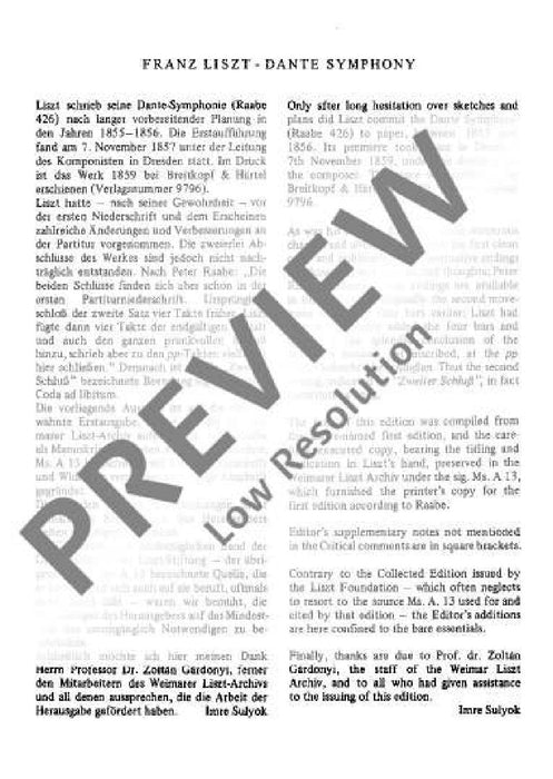 Dante Symphony for Dantes Divina Commedia 李斯特 但丁交響曲 總譜 歐伊倫堡版 | 小雅音樂 Hsiaoya Music