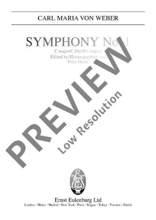 Symphony No. 1 C major JV 50 韋伯．卡爾 交響曲 大調 總譜 歐伊倫堡版 | 小雅音樂 Hsiaoya Music