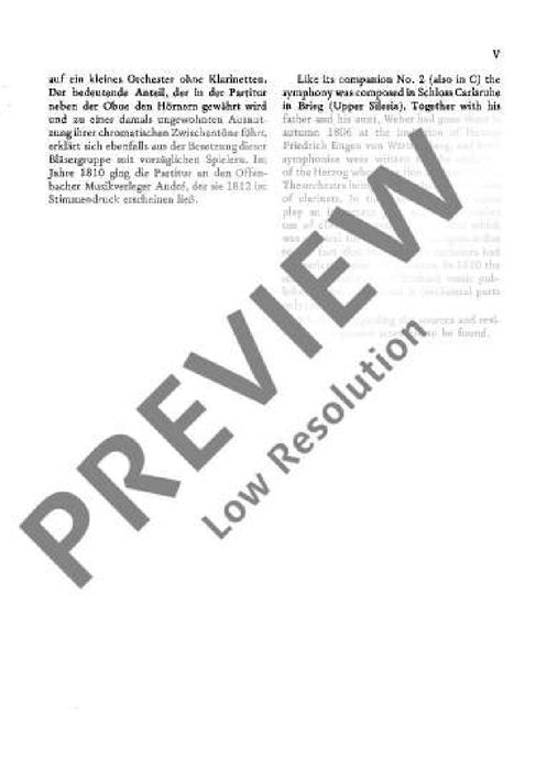 Symphony No. 1 C major JV 50 韋伯．卡爾 交響曲 大調 總譜 歐伊倫堡版 | 小雅音樂 Hsiaoya Music