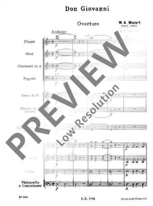 Don Giovanni KV 527 Overture 莫札特 唐喬望尼 序曲 總譜 歐伊倫堡版 | 小雅音樂 Hsiaoya Music