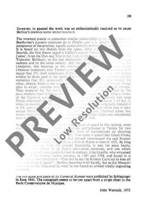 The Roman Carnival op. 9 Overture 白遼士 羅馬狂歡節 序曲 總譜 歐伊倫堡版 | 小雅音樂 Hsiaoya Music