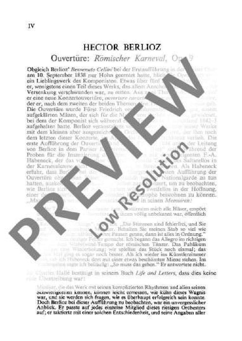 The Roman Carnival op. 9 Overture 白遼士 羅馬狂歡節 序曲 總譜 歐伊倫堡版 | 小雅音樂 Hsiaoya Music