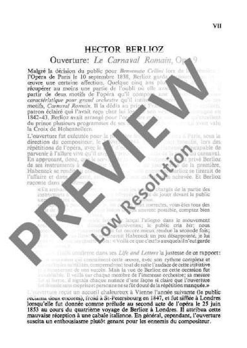 The Roman Carnival op. 9 Overture 白遼士 羅馬狂歡節 序曲 總譜 歐伊倫堡版 | 小雅音樂 Hsiaoya Music