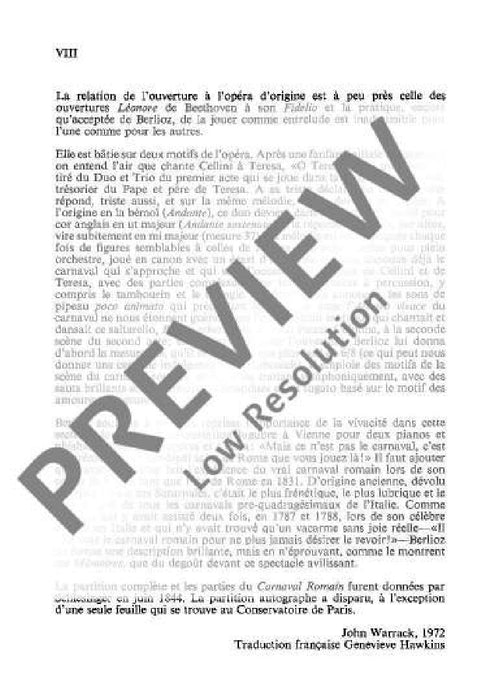 The Roman Carnival op. 9 Overture 白遼士 羅馬狂歡節 序曲 總譜 歐伊倫堡版 | 小雅音樂 Hsiaoya Music