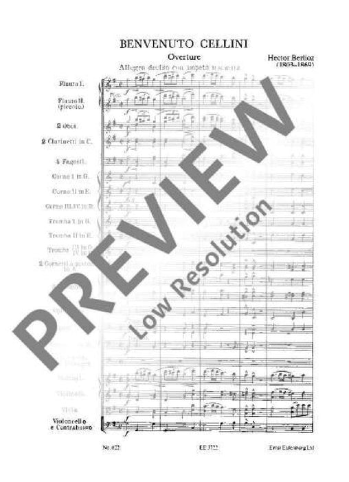 Benvenuto Cellini op. 23 Overture to the Opera 白遼士 本威奴托切利尼 序曲 歌劇 總譜 歐伊倫堡版 | 小雅音樂 Hsiaoya Music