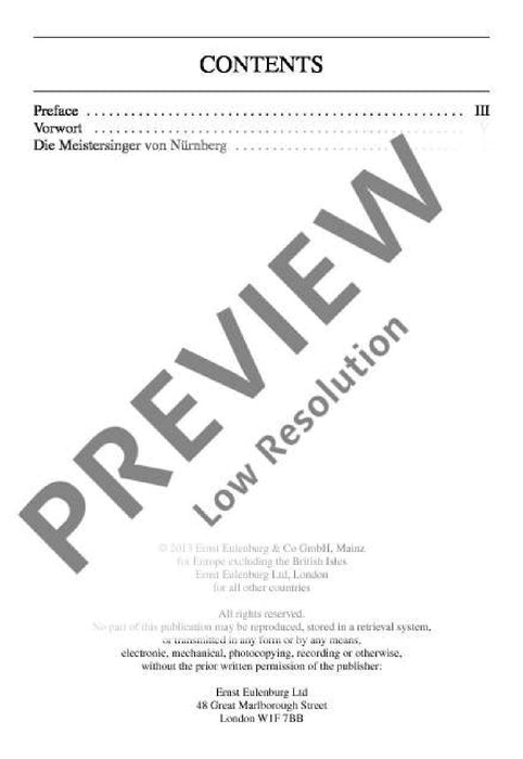 The Mastersingers of Nuremberg WWV 96 Prelude 華格納．理查 紐倫堡的名歌手 前奏曲 總譜 歐伊倫堡版 | 小雅音樂 Hsiaoya Music
