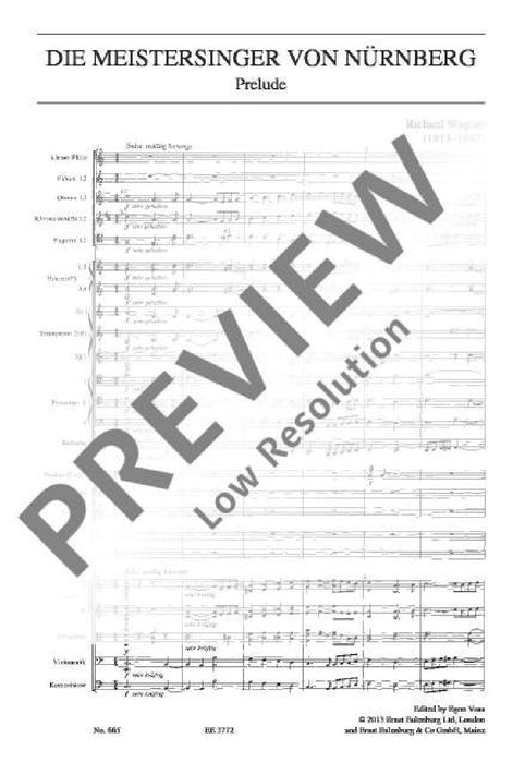 The Mastersingers of Nuremberg WWV 96 Prelude 華格納．理查 紐倫堡的名歌手 前奏曲 總譜 歐伊倫堡版 | 小雅音樂 Hsiaoya Music