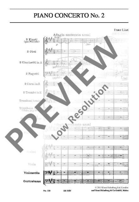 Piano Concerto No. 2 A major 李斯特 鋼琴協奏曲 大調 總譜 歐伊倫堡版 | 小雅音樂 Hsiaoya Music