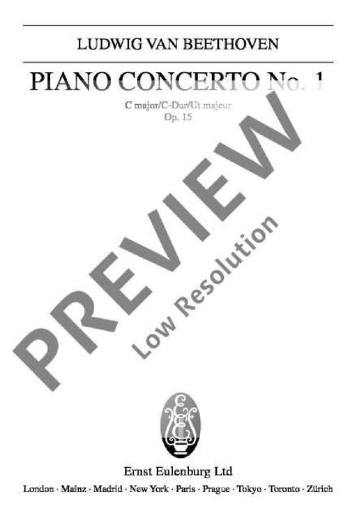 Concerto No. 1 C major op. 15 貝多芬 協奏曲 大調 總譜 歐伊倫堡版 | 小雅音樂 Hsiaoya Music