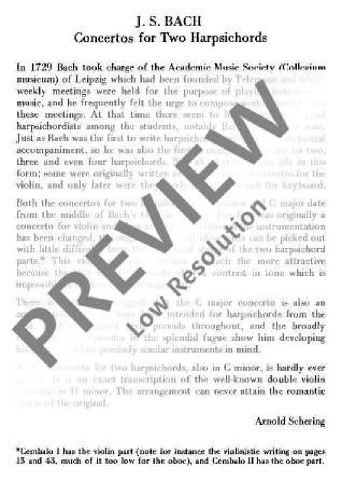 Concerto C minor BWV 1060 after the lost concerto for 2 violins or oboe and violin 巴赫約翰‧瑟巴斯提安 協奏曲小調 協奏曲 小提琴雙簧管小提琴 總譜 歐伊倫堡版 | 小雅音樂 Hsiaoya Music