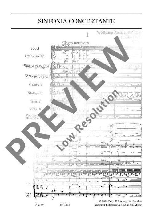 Sinfonia concertante Eb major KV 364 莫札特 交響曲複協奏曲大調 總譜 歐伊倫堡版 | 小雅音樂 Hsiaoya Music
