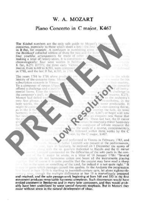 Concerto No. 21 C major KV 467 莫札特 協奏曲 大調 總譜 歐伊倫堡版 | 小雅音樂 Hsiaoya Music