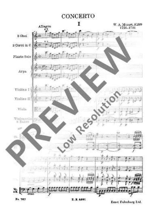 Concerto C major KV 299 莫札特 協奏曲大調 總譜 歐伊倫堡版 | 小雅音樂 Hsiaoya Music