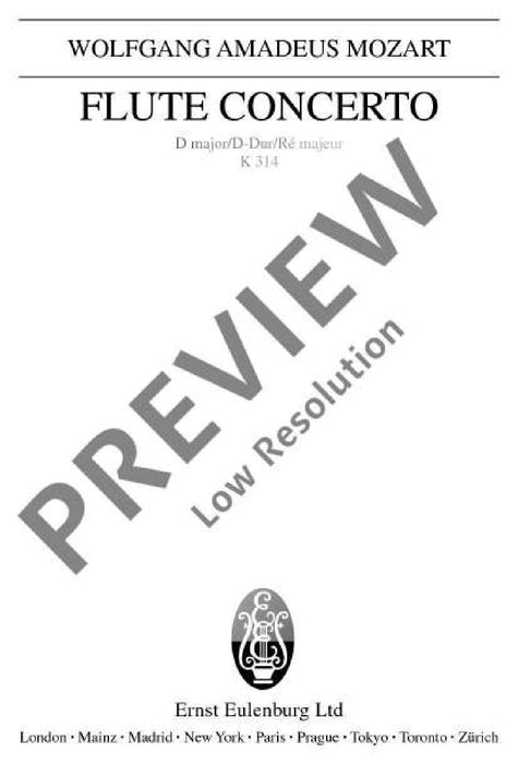 Concerto D major KV 314 莫札特 協奏曲大調 總譜 歐伊倫堡版 | 小雅音樂 Hsiaoya Music