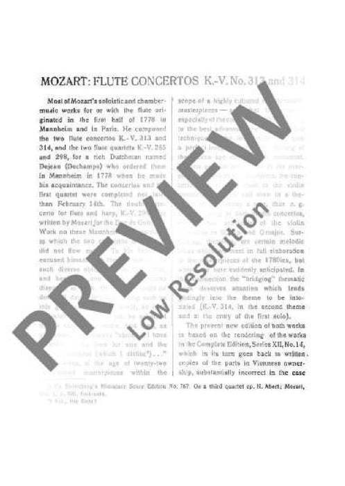 Concerto G major KV 313 莫札特 第一號長笛協奏曲 總譜 歐伊倫堡版 | 小雅音樂 Hsiaoya Music