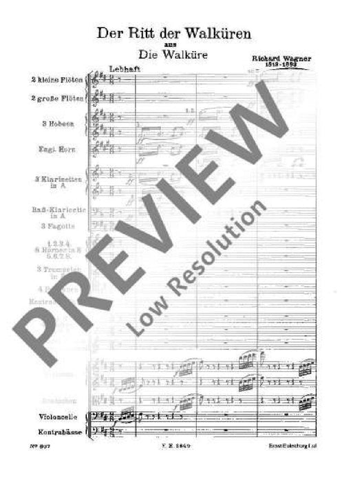 The Valkyrie WWV 86 B The Ride of the Valkyries 華格納．理查 女武神 總譜 歐伊倫堡版 | 小雅音樂 Hsiaoya Music