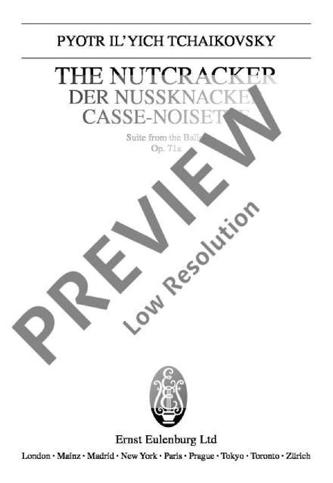 The Nutcracker op. 71a Suite from the Ballet 柴科夫斯基．彼得 胡桃鉗 組曲 芭蕾 總譜 歐伊倫堡版 | 小雅音樂 Hsiaoya Music