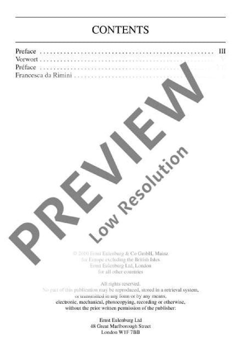 Francesca da Rimini op. 32 CW 43 Symphonic fantasia after Dante 柴科夫斯基．彼得 里米尼的弗朗切斯卡 幻想曲 總譜 歐伊倫堡版 | 小雅音樂 Hsiaoya Music