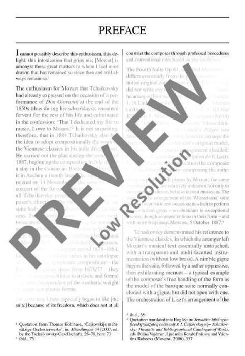 Suite No. 4 G major op. 61 CW 31 Mozartiana 柴科夫斯基．彼得 組曲 大調 莫札特風格曲 總譜 歐伊倫堡版 | 小雅音樂 Hsiaoya Music