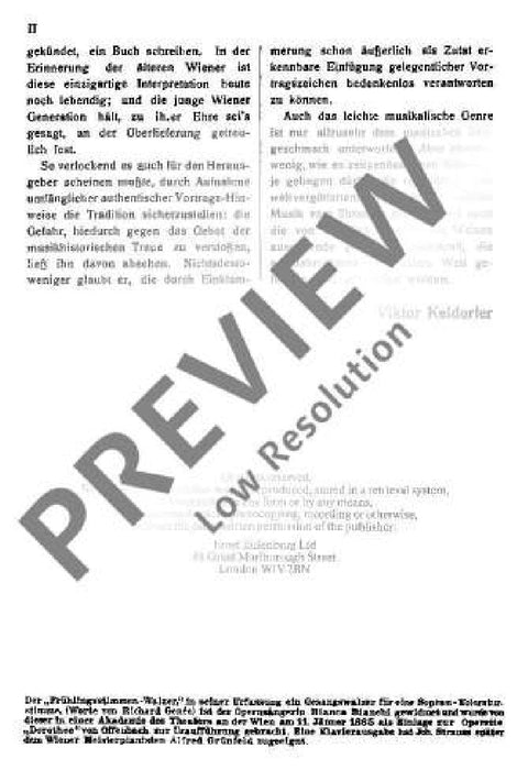 Voices of Spring op. 410 Waltz for Orchestra 史特勞斯．約翰 春之聲 圓舞曲管弦樂團 總譜 歐伊倫堡版 | 小雅音樂 Hsiaoya Music