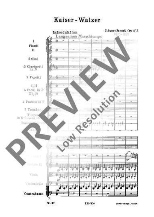Kaiser Waltz op. 437 史特勞斯．約翰 皇帝圓舞曲 總譜 歐伊倫堡版 | 小雅音樂 Hsiaoya Music
