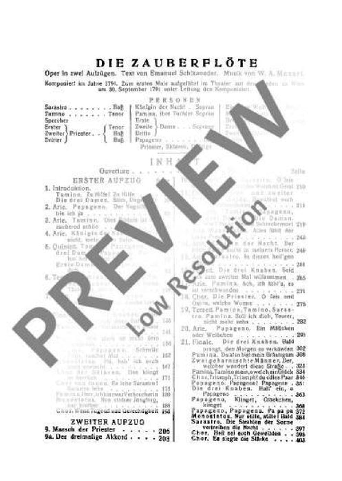 The Magic Flute KV 620 Opera 莫札特 魔笛 歌劇 總譜 歐伊倫堡版 | 小雅音樂 Hsiaoya Music