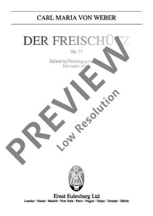 Der Freischütz op. 77 JV 277 韋伯．卡爾 魔彈射手 總譜 歐伊倫堡版 | 小雅音樂 Hsiaoya Music