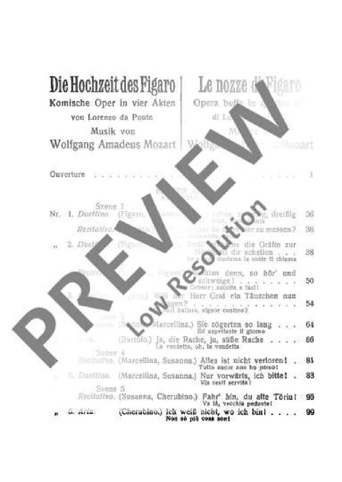 The Marriage of Figaro KV 492 Le Nozze di Figaro 莫札特 費加洛婚禮 總譜 歐伊倫堡版 | 小雅音樂 Hsiaoya Music