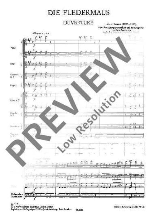 Die Fledermaus op. 362 Operetta in 3 Acts 史特勞斯．約翰 蝙蝠 總譜 歐伊倫堡版 | 小雅音樂 Hsiaoya Music