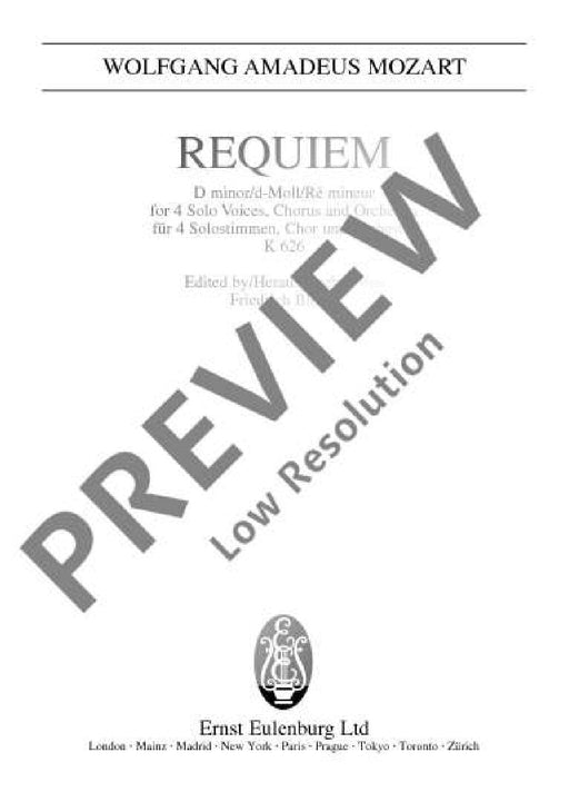 Requiem KV 626 D minor 莫札特 安魂曲 小調 總譜 歐伊倫堡版 | 小雅音樂 Hsiaoya Music