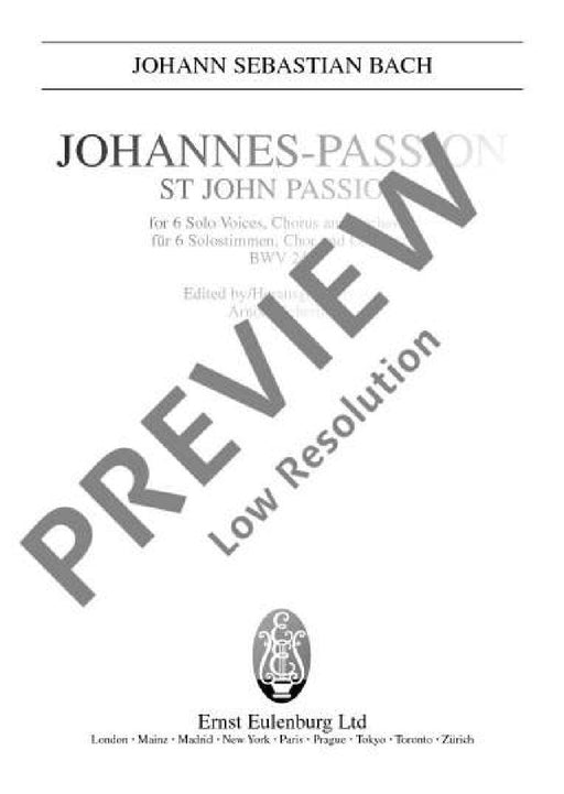 St John Passion BWV 245 巴赫約翰‧瑟巴斯提安 聖約翰受難曲 總譜 歐伊倫堡版 | 小雅音樂 Hsiaoya Music