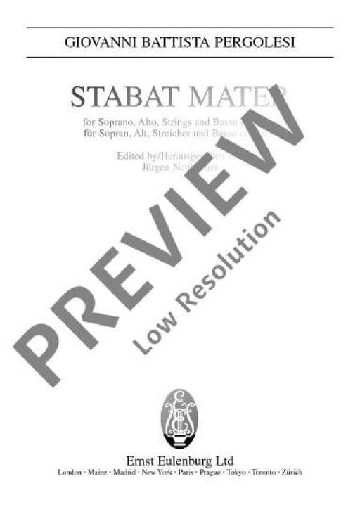 Stabat mater 裴哥雷西 總譜 歐伊倫堡版 | 小雅音樂 Hsiaoya Music