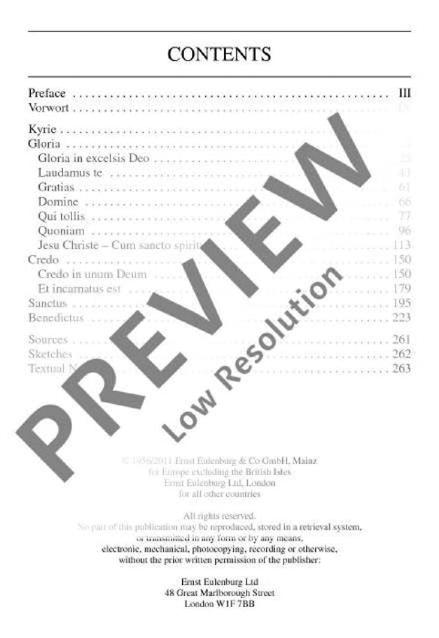 Missa C minor KV 427/417a 莫札特 小調 總譜 歐伊倫堡版 | 小雅音樂 Hsiaoya Music