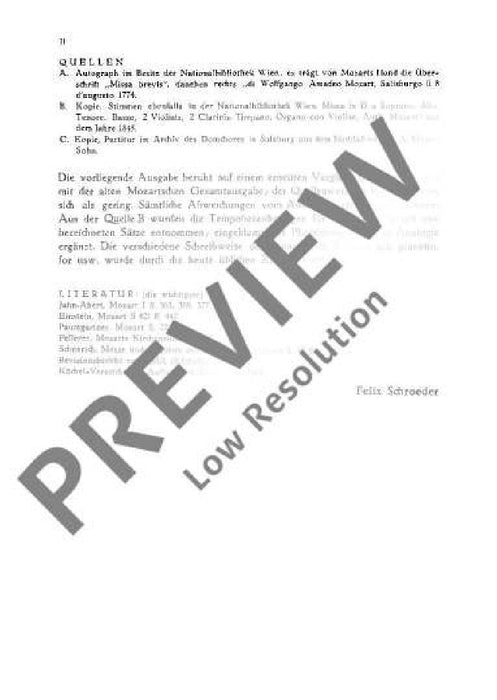 Missa brevis D major KV 194 莫札特 大調 總譜 歐伊倫堡版 | 小雅音樂 Hsiaoya Music