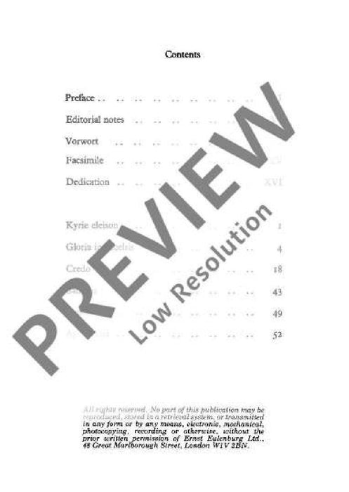 Mass in D minor 拜爾德 大調莊嚴彌撒小調 總譜 歐伊倫堡版 | 小雅音樂 Hsiaoya Music