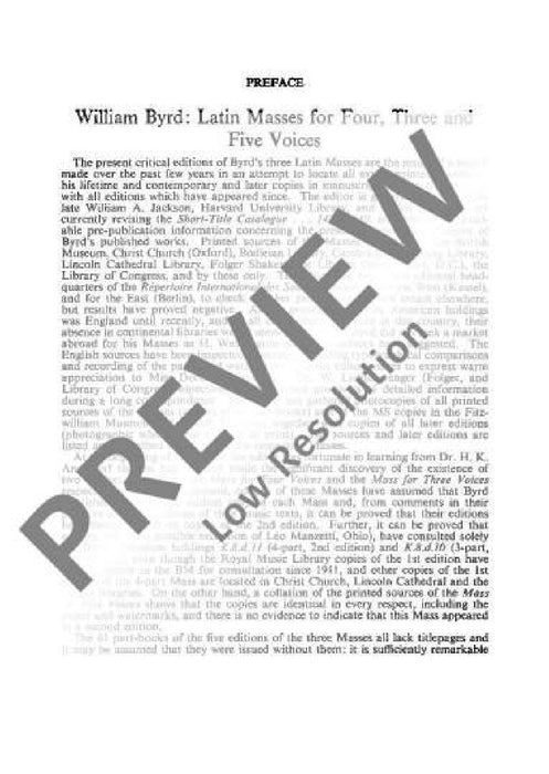 Mass in D minor 拜爾德 大調莊嚴彌撒小調 總譜 歐伊倫堡版 | 小雅音樂 Hsiaoya Music