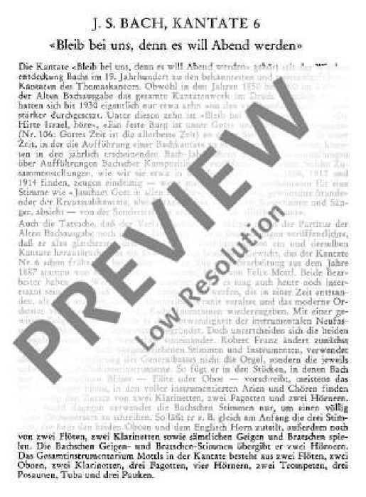 Cantata No. 6 (Feria 2 Paschatos) BWV 6 Bide with us for now is night approaching 巴赫約翰‧瑟巴斯提安 清唱劇 總譜 歐伊倫堡版 | 小雅音樂 Hsiaoya Music