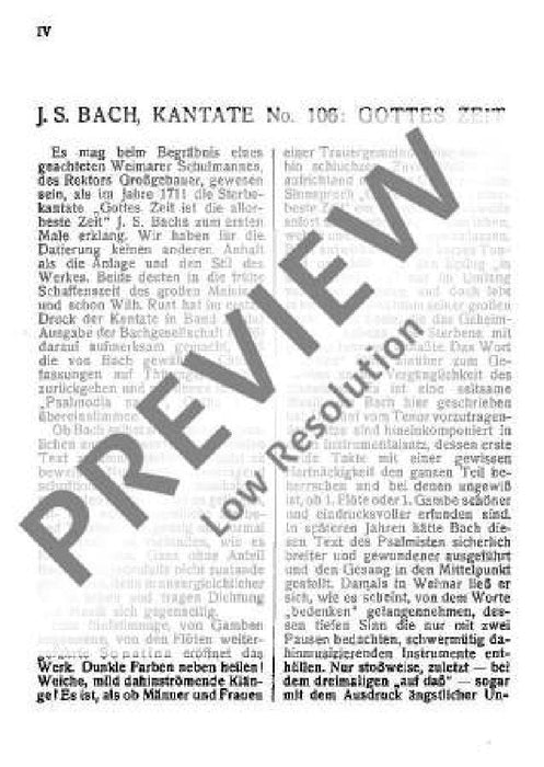 Cantata No. 106 BWV 106 God's time is the best 巴赫約翰‧瑟巴斯提安 清唱劇 總譜 歐伊倫堡版 | 小雅音樂 Hsiaoya Music
