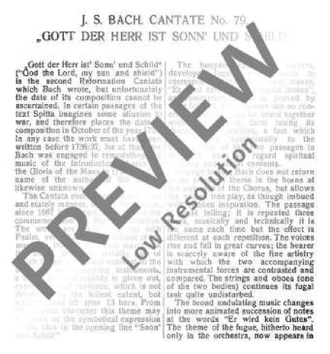 Cantata No. 79 (Festo Reformationis) BWV 79 God the Lord is sun and shield 巴赫約翰‧瑟巴斯提安 清唱劇 總譜 歐伊倫堡版 | 小雅音樂 Hsiaoya Music