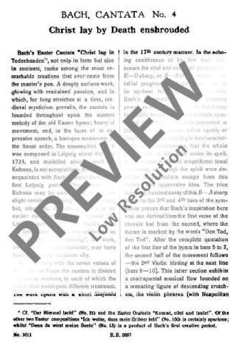Cantata No. 4 BWV 4 Christ lay by death enshrouded 巴赫約翰‧瑟巴斯提安 清唱劇 總譜 歐伊倫堡版 | 小雅音樂 Hsiaoya Music