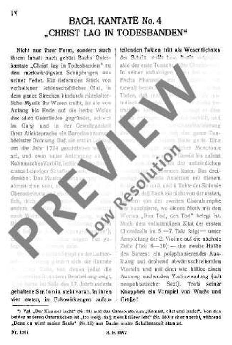 Cantata No. 4 BWV 4 Christ lay by death enshrouded 巴赫約翰‧瑟巴斯提安 清唱劇 總譜 歐伊倫堡版 | 小雅音樂 Hsiaoya Music