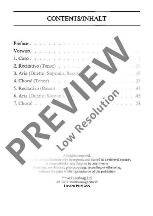 Cantata No. 140 (Domenica 27 post Trinitatis) BWV 140 Sleepers, wake 巴赫約翰‧瑟巴斯提安 清唱劇 總譜 歐伊倫堡版 | 小雅音樂 Hsiaoya Music