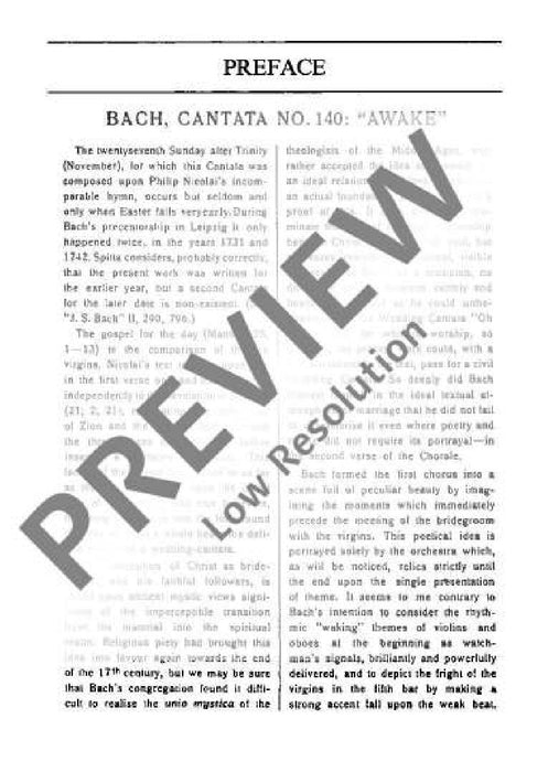 Cantata No. 140 (Domenica 27 post Trinitatis) BWV 140 Sleepers, wake 巴赫約翰‧瑟巴斯提安 清唱劇 總譜 歐伊倫堡版 | 小雅音樂 Hsiaoya Music