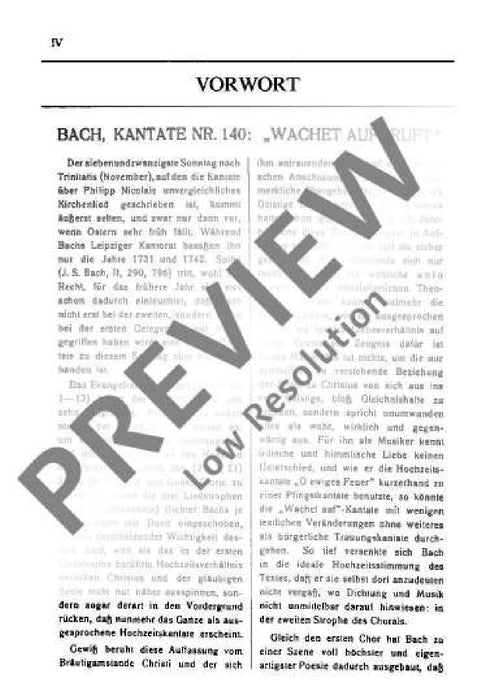 Cantata No. 140 (Domenica 27 post Trinitatis) BWV 140 Sleepers, wake 巴赫約翰‧瑟巴斯提安 清唱劇 總譜 歐伊倫堡版 | 小雅音樂 Hsiaoya Music