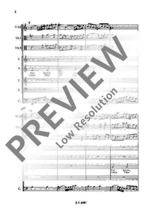 Cantata No. 61 (Adventus Christi) BWV 61 Come Thou of man the Saviour (1st version) 巴赫約翰‧瑟巴斯提安 清唱劇 總譜 歐伊倫堡版 | 小雅音樂 Hsiaoya Music