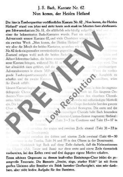 Cantata No.62 (Adventus Christi) BWV 62 Come, Thou the Saviour of man (2nd Version) 巴赫約翰‧瑟巴斯提安 清唱劇 總譜 歐伊倫堡版 | 小雅音樂 Hsiaoya Music